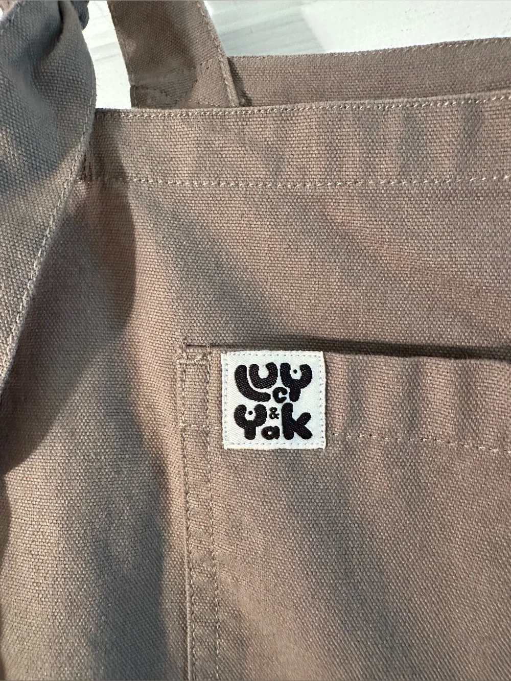 LUCY & YAK 6/8 Streetwear Utility Organic Cotton Jumpsuit Overalls Cappuccino